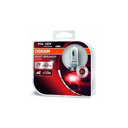 OSRAM autožárovka H4 NIGHT BREAKER SILVER 64193NBS 60/55W 12V P43t HCBox-2ks