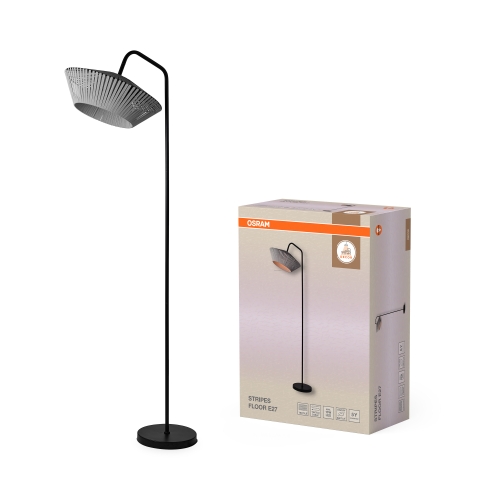 OSRAM dekorativní lampa stojací STRIPES 1XE27 Šedá