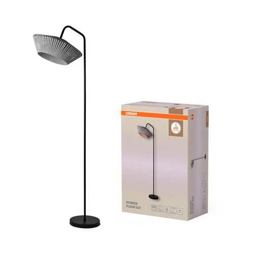 OSRAM dekorativní lampa stojací STRIPES 1XE27 Šedá