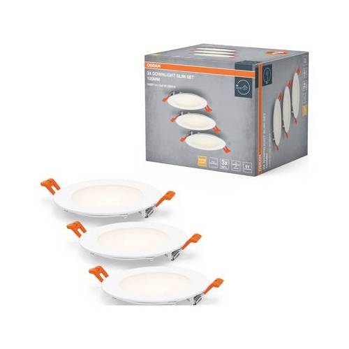 OSRAM Downlight slim set SET 3X8W SLIM 120MM 3000K 230V Bílá