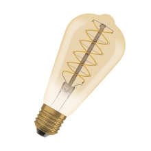 OSRAM filam.bulb 1906.straight ST64 7W/48W E27 2200K 600lm Dim 15Y ;zlatá