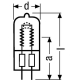 OSRAM halogenová žárovka 64514 300W 120V GX6.3 speciální