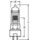 OSRAM halogenová žárovka 64670 GCVT/25 500W 240V GY9.5 speciální