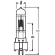 OSRAM halogenová žárovka 64752 1200W 230V GX9.5 speciální