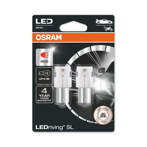 OSRAM LED autožárovka P21W 7506DRP-02B 1.9W 12V BA15s blistr-2ks