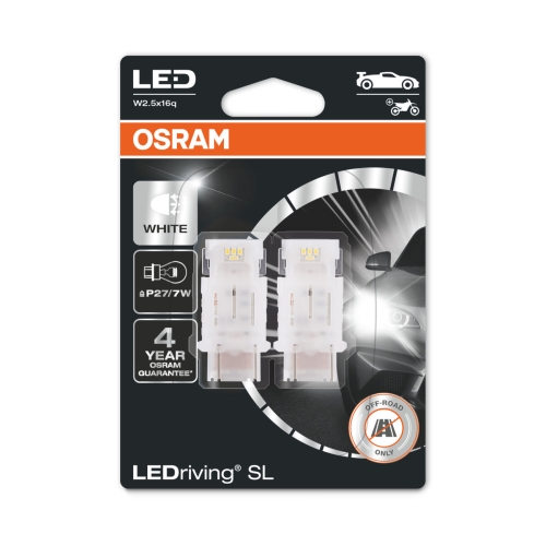 OSRAM LED autožárovka P27/7W 3157DWP-02B 2W 12V W2.5x16q blistr-2ks