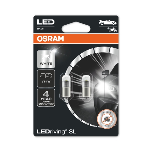 OSRAM LED autožárovka T4W 3893DWP-02B 0.8W 12V BA9s blistr-2ks