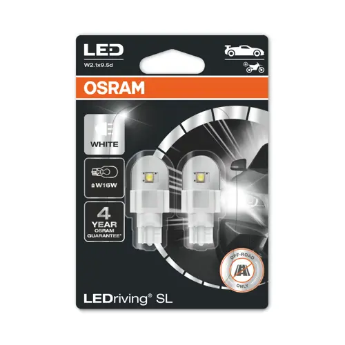 OSRAM LED autožárovka W16W 921DWP-02B 2.1W 12V W2.1x9.5d blistr-2ks