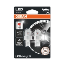 OSRAM LED autožárovka W16W Red 921DRP-02B 1.4W 12V W2.1x9.5d blistr-2ks