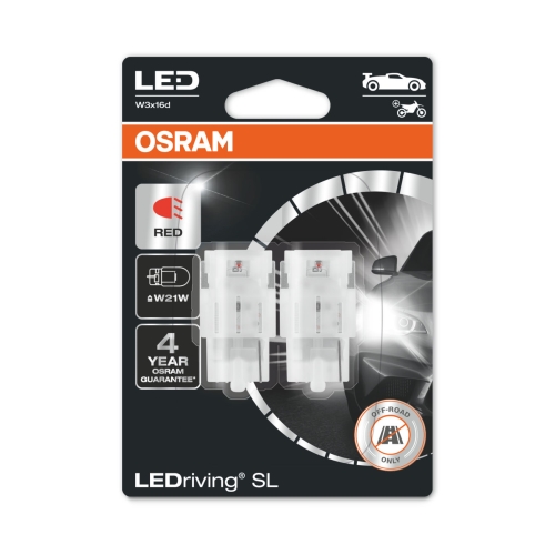 OSRAM LED autožárovka W21W 7505DRP-02B 1.4W 12V W3x16d blistr-2ks