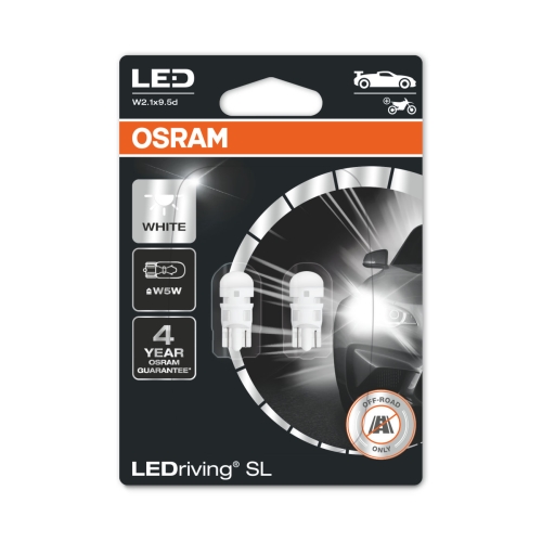 OSRAM LED autožárovka W5W 2825DWP-02B 0.8W 12V W2.1x9.5d blistr-2ks