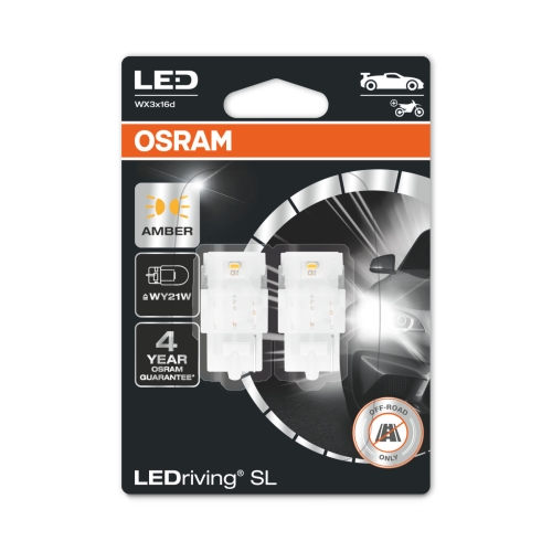 OSRAM LED autožárovka WY21W 7504DYP-02B 1.3W 12V W3x16d blistr-2ks