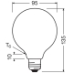OSRAM LED globe COMF G95 11W/100W E27 2700K 1521lm Dim 15Y opál