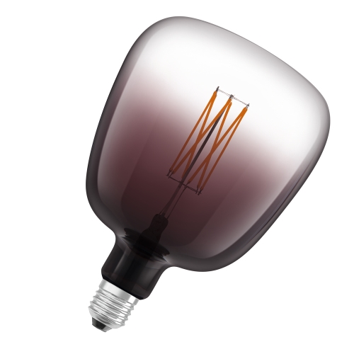 OSRAM LED globe filament 1906 140E 4.5W/15W E27 1600K 150lm Dim 15Y ;kouřová˙