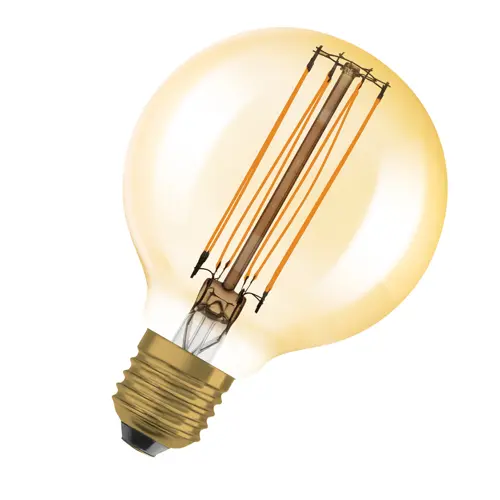 OSRAM LED globe filament 1906 G80 8.8W/60W E27 2200K 806lm Dim 15Y zlatá