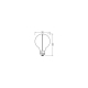 OSRAM LED globe filament 1906 G95 2.2W/16W E27 2700K 150lm NonDim 15Y ; čirá