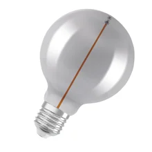OSRAM LED globe filament 1906 G95 2.2W/6W E27 1800K 60lm NonDim 15Y ; kouř.