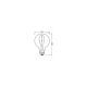 OSRAM LED globe filament 1906 G95 3.4W/10W E27 1800K 100lm NonDim 15Y kouř
