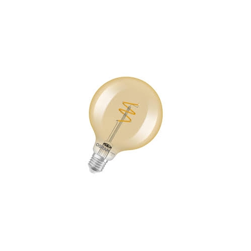 OSRAM LED globe filament 1906 G95 4.9W/40W E27 2200K 470lm Dim 15Y čirá zlatavá