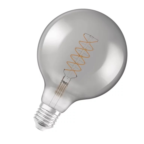 OSRAM LED globe filament 1906.spiral G125 7.8W/30W E27 1800K 360lm Dim;kouřová