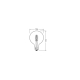 OSRAM LED globe filament 1906.spiral G125 7.8W/30W E27 1800K 360lm Dim;kouřová