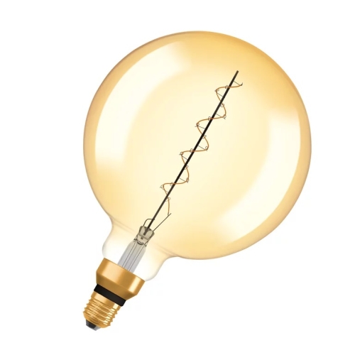 OSRAM LED globe filament 1906.spiral G200 4.8W/33W E27 2200K 400lm Dim;zlatá