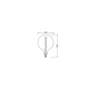 OSRAM LED globe filament 1906.spiral G200 4.8W/33W E27 2200K 400lm Dim;zlatá