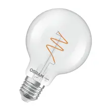 OSRAM LED globe filament 1906.spiral G80 4.6W/40W E27 2700K 470lm Dim 15Y ; čirá