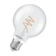 OSRAM LED globe filament 1906.spiral G80 4.6W/40W E27 2700K 470lm Dim 15Y ; čirá