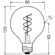 OSRAM LED globe filament 1906.spiral G80 4.6W/40W E27 2700K 470lm Dim 15Y ; čirá