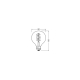 OSRAM LED globe filament 1906.spiral G80 7.8W/30W E27 1800K 360lm Dim;kouřová