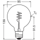 OSRAM LED globe filament 1906.spiral G95 3.4W/40W E27 2700K 470lm Dim; zlatá