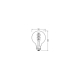OSRAM LED globe filament 1906.spiral G95 7.8W/30W E27 1800K 360lm Dim;kouřová