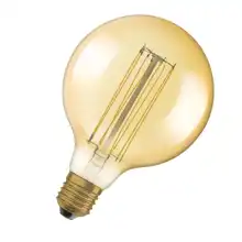 OSRAM LED globe filament 1906.straight G125 5.8W/40W E27 2200K 470lm Dim;zlatá