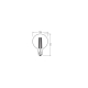 OSRAM LED globe filament 1906.straight G125 5.8W/40W E27 2200K 470lm Dim;zlatá