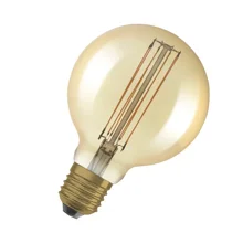 OSRAM LED globe filament 1906.straight G95 5.8W/40W E27 2200K 470lm Dim;zlatá