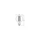 OSRAM LED globe filament 1906.straight G95 5.8W/40W E27 2200K 470lm Dim;zlatá