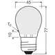 OSRAM LED kapka COMF P45 2.2W/25W E27 2700K 300lm Dim 15Y opál