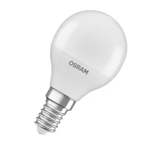 OSRAM LED kapka COMF P45 4.9W/40W E14 2700K 470lm NonDim 30Y opál