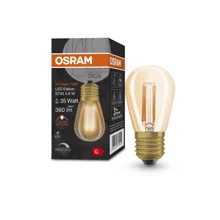 OSRAM LED kapka filament 1906 P45 4.8W/35W E27 2200K 360lm Dim 15Y ; zlatá
