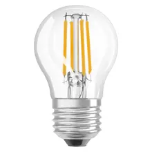 OSRAM LED kapka filament COMF P45 2.2W/25W E27 2700K 300lm Dim 15Y čirá
