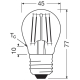 OSRAM LED kapka filament COMF P45 2.2W/25W E27 2700K 300lm Dim 15Y čirá