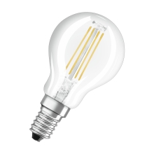 OSRAM LED kapka filament PARATHOM P45 4.8W/40W E14 2700K 470lm Dim 15Y˙