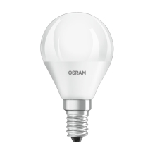 OSRAM LED kapka VALUE P45 4.9W/40W E14 2700K 470lm NonDim 15Y opál 3-pack˙