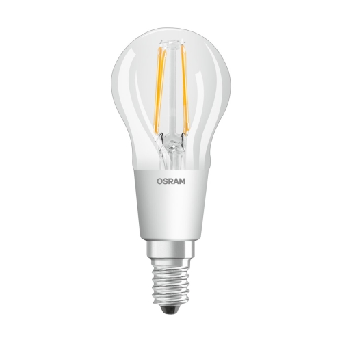 OSRAM LED luster filament P45 4W/40W E14 2200-2700K 470lm Dim 15Y