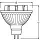 OSRAM LED reflektor PARATHOM ADV MR16 7.8W/50W GU5.3 3000K 621lm/36° Dim 25Y