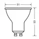 OSRAM LED reflektor VALUE PAR16 6.9W/80W GU10 2700K 575lm 36° NonDim 15Y