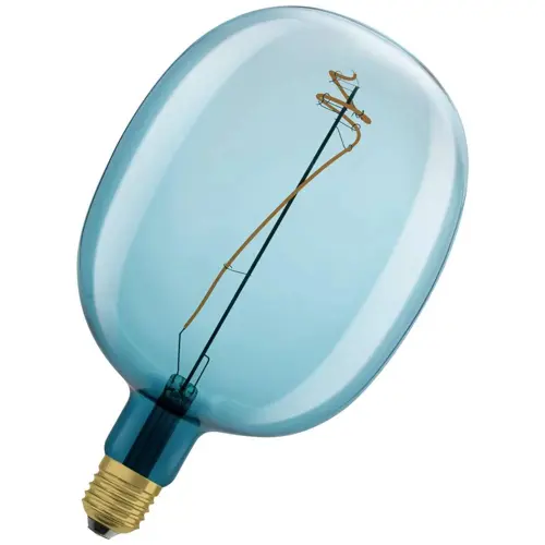 OSRAM LED speciální globe filament 1906 G170G 4.5W/8W E27 1600K 80lm Dim ;modrá