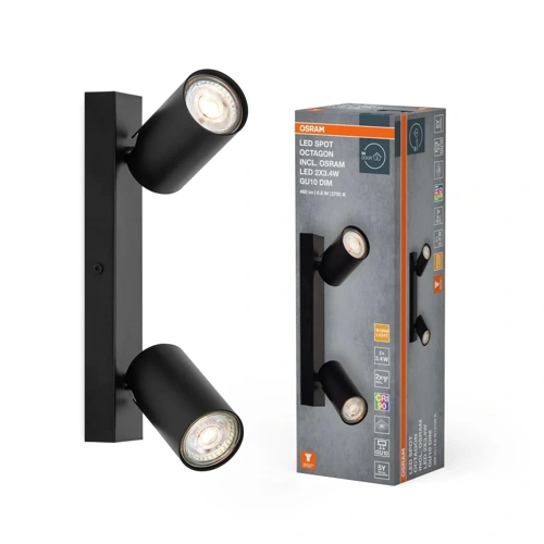 OSRAM LED stropní svítidlo Bodové OCTAGON 2X3.4W 927 GU10 Černá