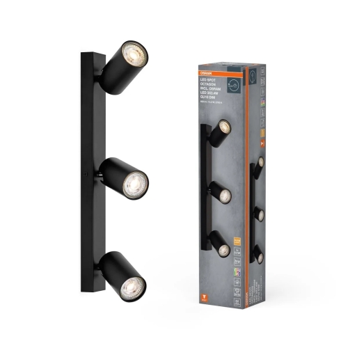 OSRAM LED stropní svítidlo Bodové OCTAGON 3X3.4W 927 GU10 Černá